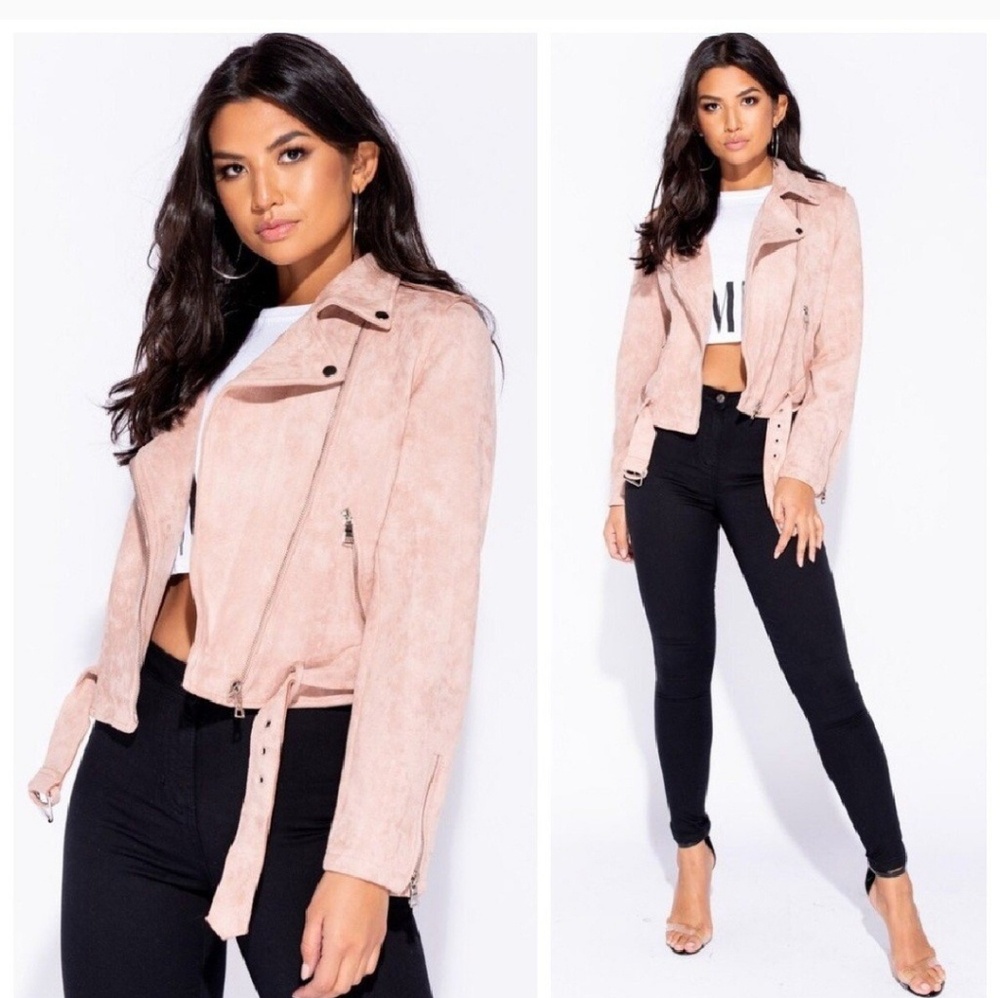 Perfect buttery faux suede moto jacket - Picture 3 of 8